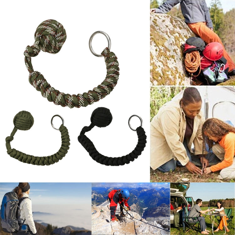 Outdoor Security Protection Black Monkey Fist Steel Ball Bearing Self Defense Lanyard Survival Key Chain Outdoor Security Protection Black Monkey Fist Steel Ball Bearing Self Defense Lanyard Survival Key Chain